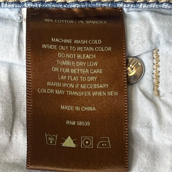 Kut From The Kloth Size 8 Distressed Rolled Cuff Blue Denim Jeans Women - Picture 9 of 15